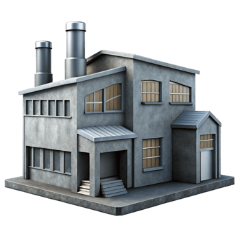 stunning rustic Industrial Building Design Grey Tones Transparent Background original png