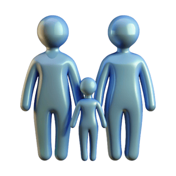 vibrant modern Inherited Traits Symbolic Family Silhouette Transparent Background exclusive png