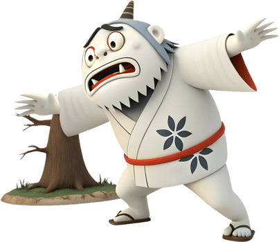 Modern Japanese Yokai Clipart for Supernatural Illustrations. . png