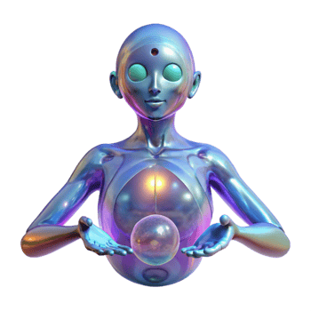 serene contemporary Interdimensional Being Energy Form Transparent genuine png