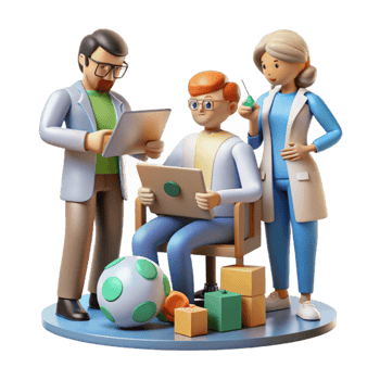 elegant contemporary Interdisciplinary Research Teamwork Transparent Background professional png