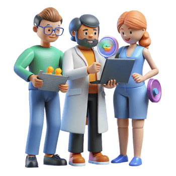 impressive artistic Interdisciplinary Research Teamwork Transparent Background high resolution png