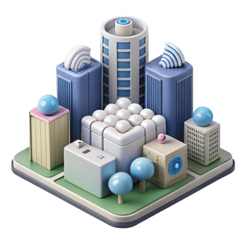 magnificent modern Internet of Things Devices in Smart City Environment Isolated professional png