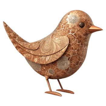 vibrant minimalist Intricate Paper Cutout Bird Silhouette Isolated high resolution png