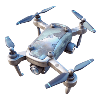 serene modern Invisible Drone Concept Quadcopter Design Transparent Background genuine png