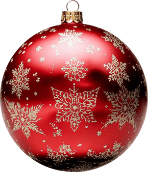 An Elegant Red Christmas Ornament that features a stunning, intr png