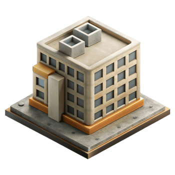 elegant minimalist Isometric City Block Isolated Element genuine png