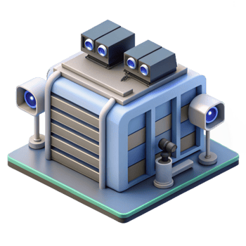 impressive rustic Isometric Data Center with Servers Cutout authentic png