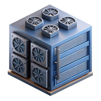 stunning creative Isometric Server Rack with Cooling Fans Isolated Element high quality png