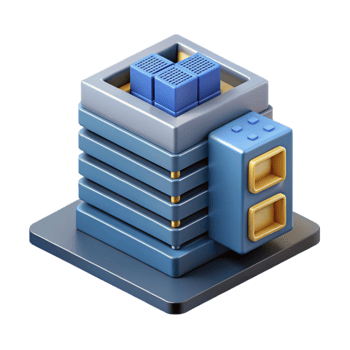 extraordinary artistic Isometric Server Room Illustration Cutout Element professional png