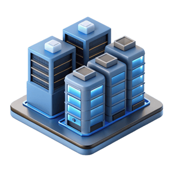 stunning creative Isometric Virtual Data Center with Servers and Racks Isolated high resolution png