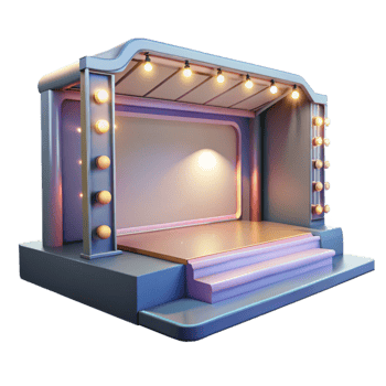 elegant vintage Isometric Virtual Office Space with Desk Isolated original png