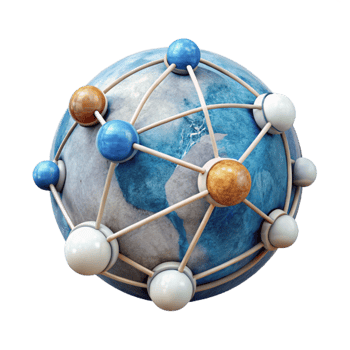 wonderful creative Knowledge Network Graphic Isolated Transparent Background high resolution png