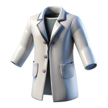 magnificent artistic Lab Coat White Folded Isolated Element Cutout high quality png