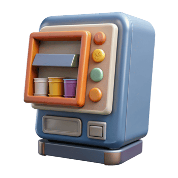 beautiful minimalist Lab Created Food Vending Machine Touchscreen Interface original png