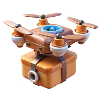 stunning rustic Lab Created Food Delivery Drone Autonomous Flight detailed png