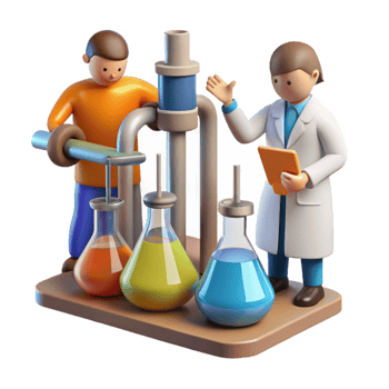 magnificent classic Lab Equipment and Scientists Transparent Background premium png