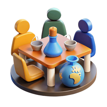 elegant classic Lab Meeting with International Team Isolated Element original png