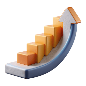 dramatic minimalist Learning Curve Diagram Cutout with Gradual Ascent high quality png