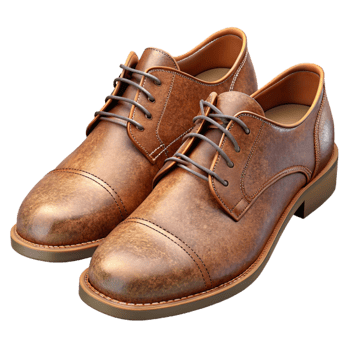 elegant contemporary Leather Shoes Lace Up Style Transparent Background exclusive png