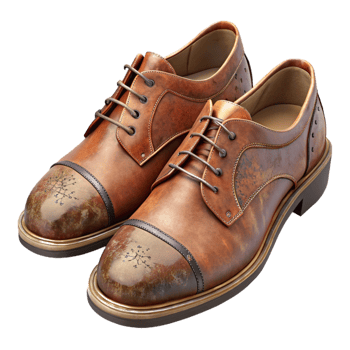 beautiful classic Leather Shoes Lace Up Style Transparent Background high quality png