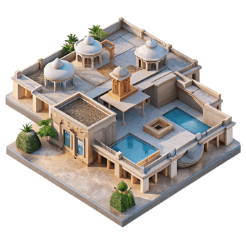 magnificent abstract Living Architecture Aerial View Transparent Background exclusive png