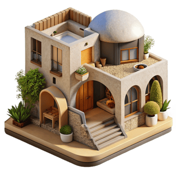 elegant classic Living Architecture Detail View Cutout detailed png
