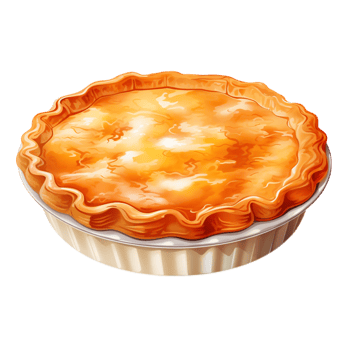 Freshly baked pie featuring a flaky, golden brown crust png