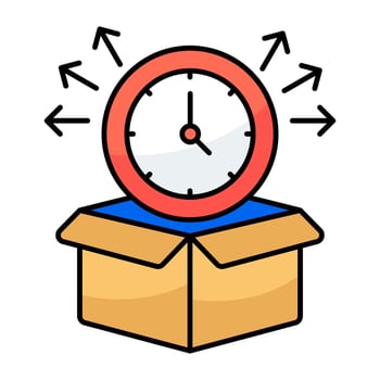 Perfect design solid of delivery time graphics vector