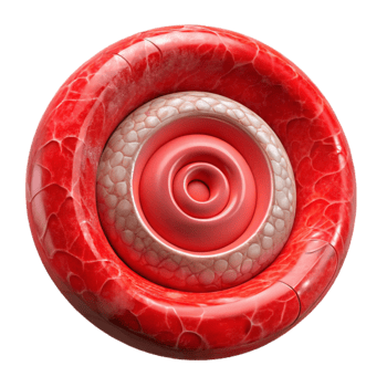 vibrant abstract Living Organisms Design Red Spiral Transparent Background professional png