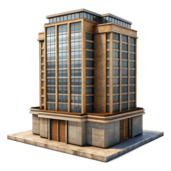 dramatic abstract Living Skyscraper Facade Cutout with Detailed Texture original png