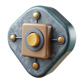 serene abstract Living Tech Sensor with Detailed Wiring Cutout Element png