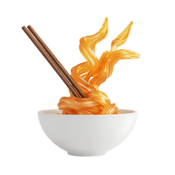Hot Noodle Soup Against Transparent Background for Asian Snack Branding png