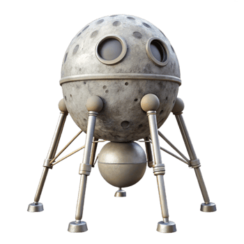 beautiful creative Lunar Lander Cutout with Landing Legs authentic png