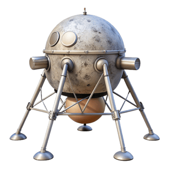 wonderful rustic Lunar Lander Cutout with Landing Legs high resolution png