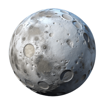 vibrant creative Lunar Landscape Transparent Background detailed png