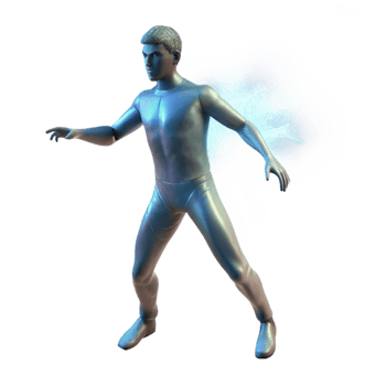 elegant contemporary Man Teleporting Silhouette White Background Transparent Background detailed png