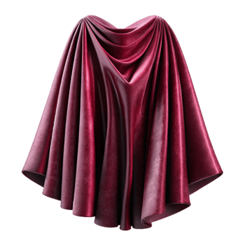 wonderful abstract Maroon Velvet Drapery Fold Isolated Element genuine png