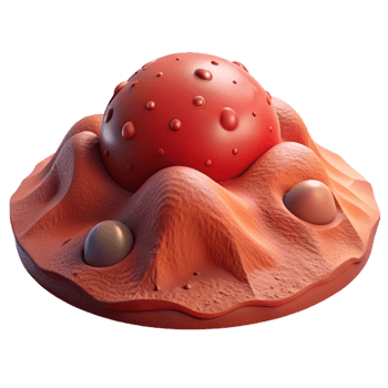 vibrant abstract Mars Dune Landscape Isolated with Red Sand authentic png