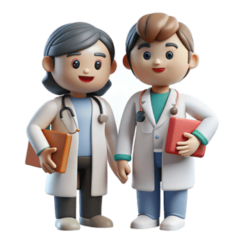 vibrant minimalist Medical Professionals Collaborating Transparent original png