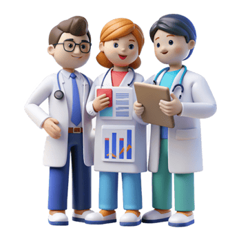extraordinary creative Medical Professionals Sharing Data Transparent high resolution png