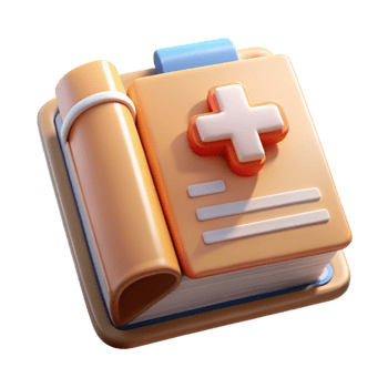 dramatic creative Medical Record Book Open Transparent Background exclusive png