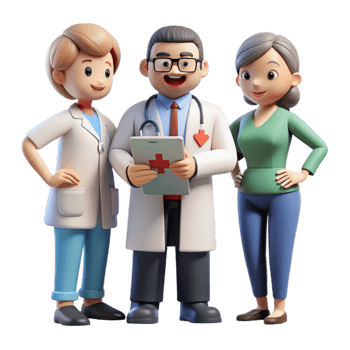 stunning classic Medical Team Consulting on Diagnosis Isolated detailed png