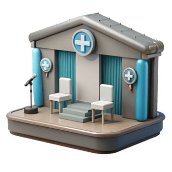 stunning abstract Medical Technology Innovation Conference Stage Isolated high quality png