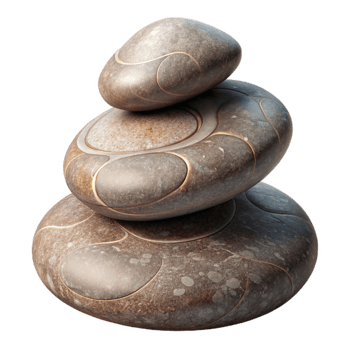 beautiful abstract Meditation Stones Stacked Cutout with Natural Texture professional png