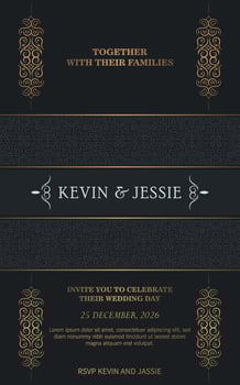 luxury ornament border style invitation. vector