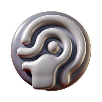 dramatic vintage Mental Flexibility Icon Transparent Background with Curved Lines high resolution png