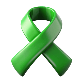 elegant artistic Mental Health Awareness Ribbon Green Isolated exclusive png