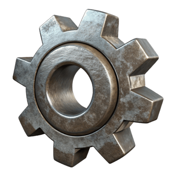 magnificent vintage Metal Gear Rotating Slowly Cutout authentic png