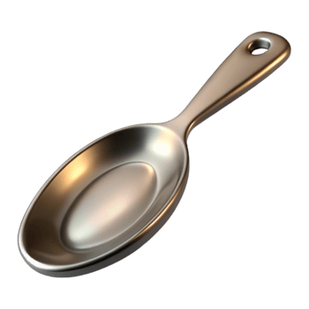 serene rustic Metal Spoon Polished Finish Cutout detailed png